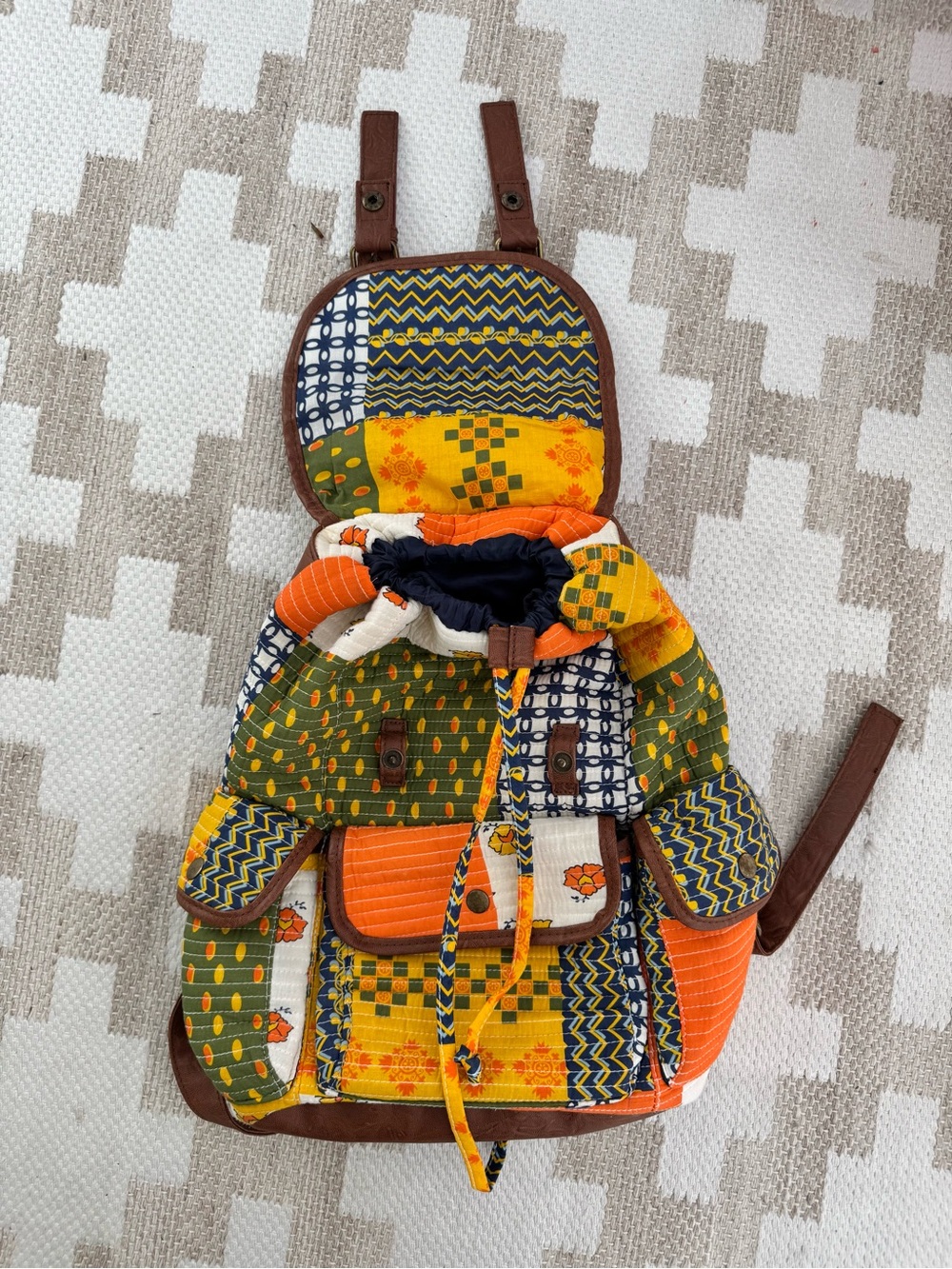 Mossimo Supply Co. Quilted Backpack with Brown Trim - Picture 4 of 11
